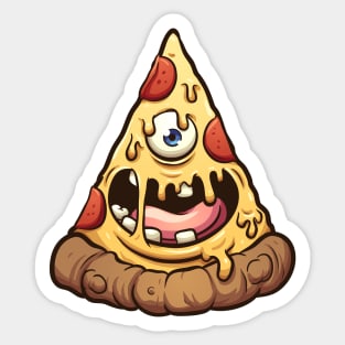 All seeing pizza Sticker